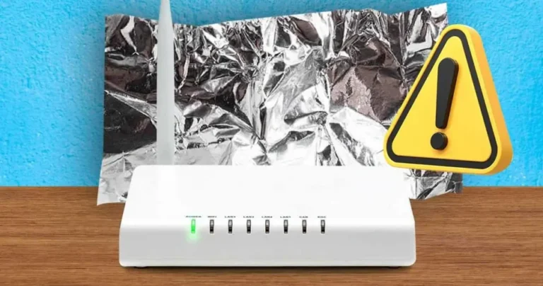 Why is it smart to put aluminum foil behind the WiFi router?