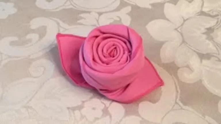 Here’s how to fold a cloth napkin into the shape of a rose in 70 seconds