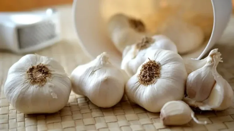 How do you store garlic to prevent it from sprouting and becoming bitter? 