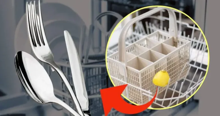 Put a lemon in the cutlery basket: the infallible trick to get shiny dishes