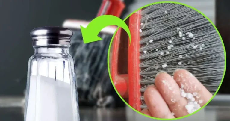 Salt on the broom, put it before starting to clean: better than a floor detergent