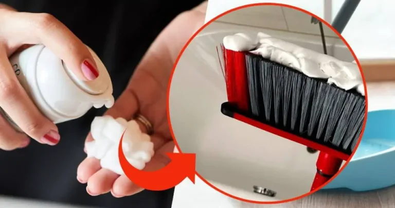 Shaving foam on a broom, take it off your husband: this is the secret of every housewife