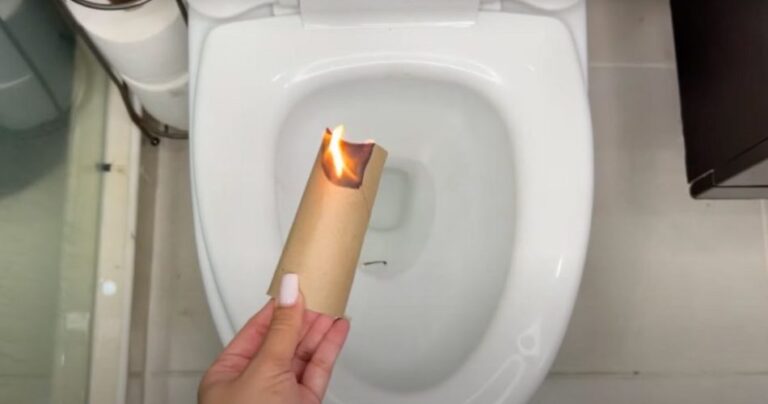 Burn the toilet paper roll in the bathroom, you won’t be able to do without it