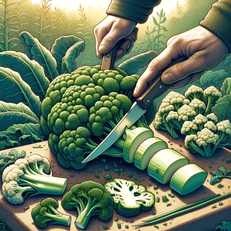 When you harvest heads of broccoli or cauliflower, cut the main stem into quarters.This encourages four smaller heads to grow back.