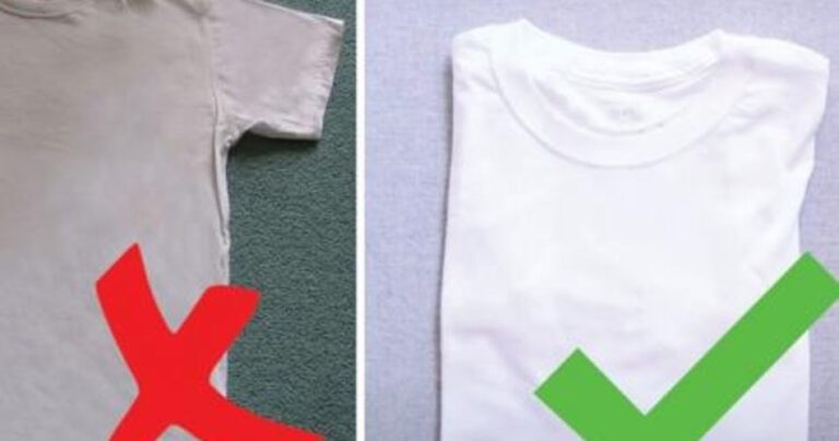 With a single spoon you solve the problem of yellowing t-shirts