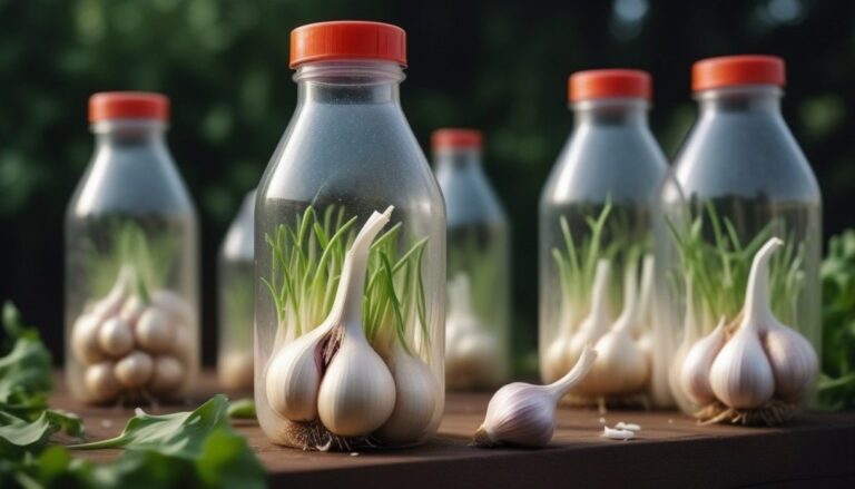 A special method to grow garlic in plastic bottles