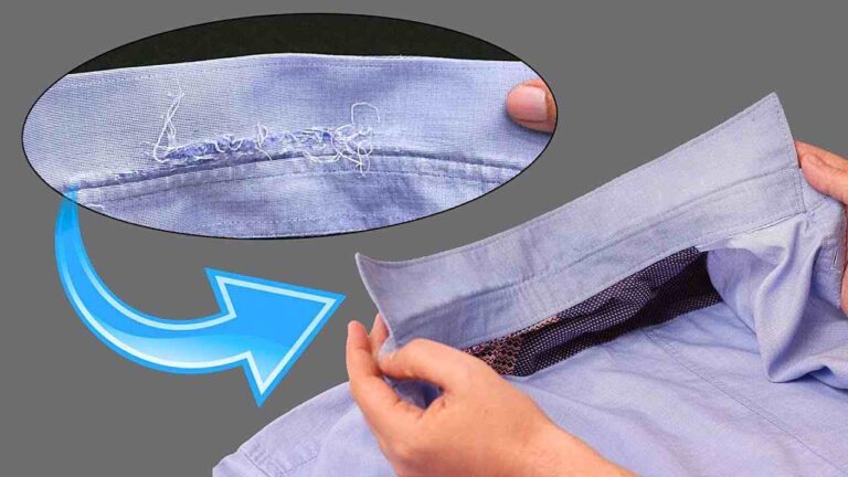 Worn collar interior, how to fix it in 5 minutes: the tailors’ trick