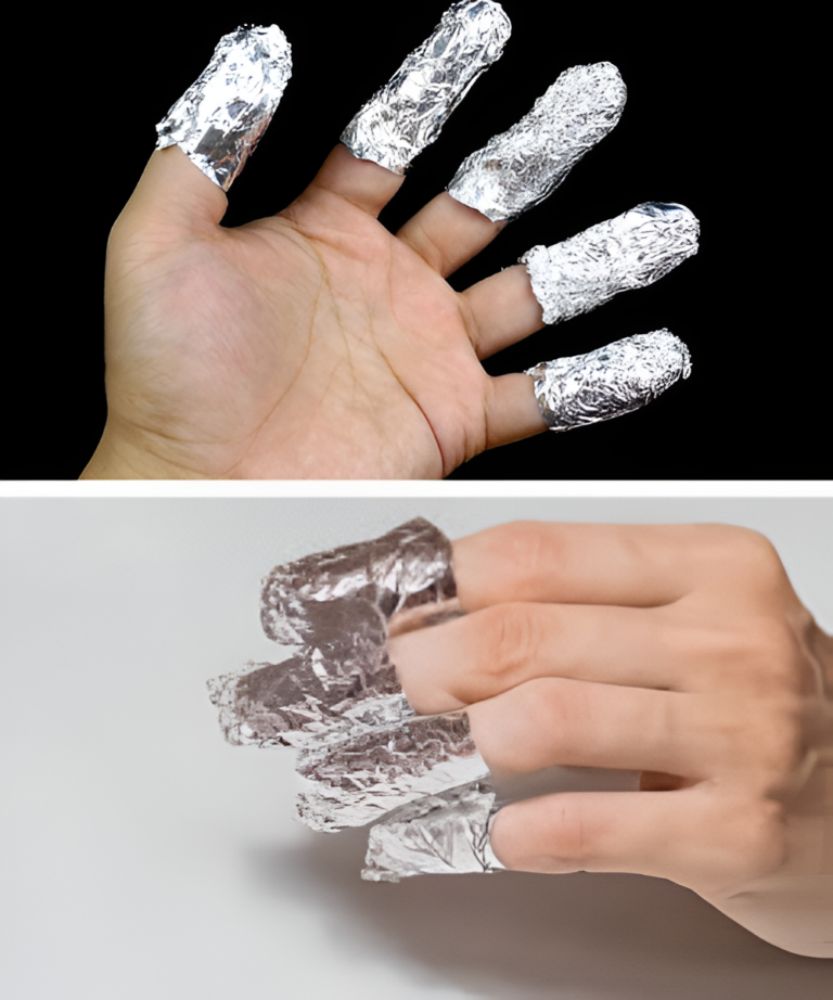 Wrap your fingers in tin foil for 15 minutes and the results will amaze you
